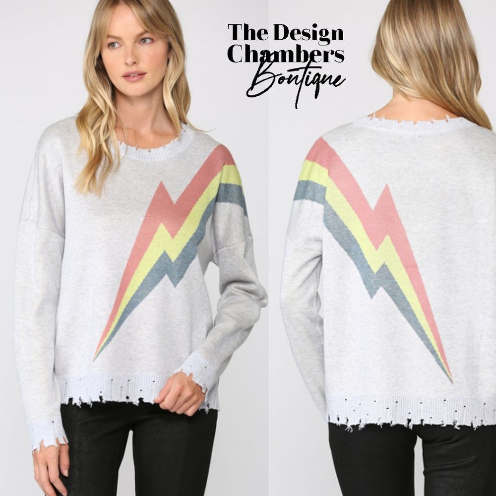FATE lightening bolt sweater NEW W TAGS